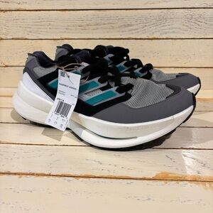 Black and Gray Adidas Athletic Sneakers